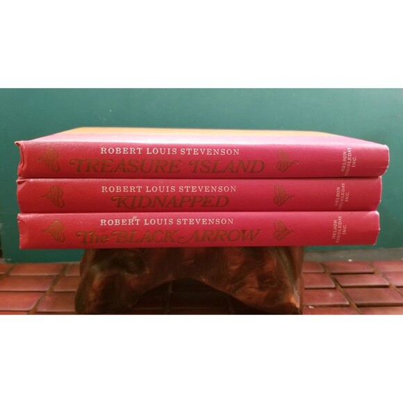 Robert Louis Stevenson Treasure Island, Kidnapped  & The Black Arrow Vintage HC - Picture 1 of 5